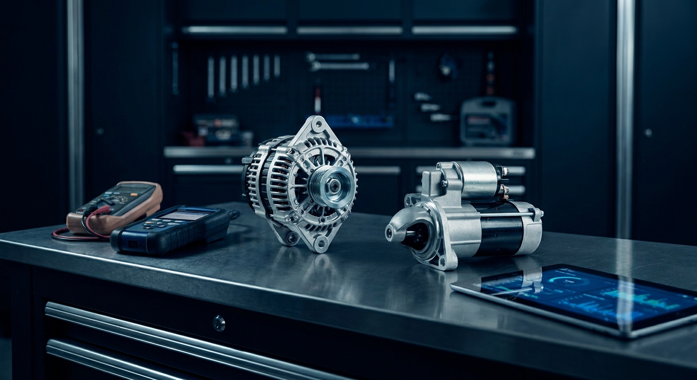 Mechanic testing alternator output on a vehicle at Beyana Automotive Epping